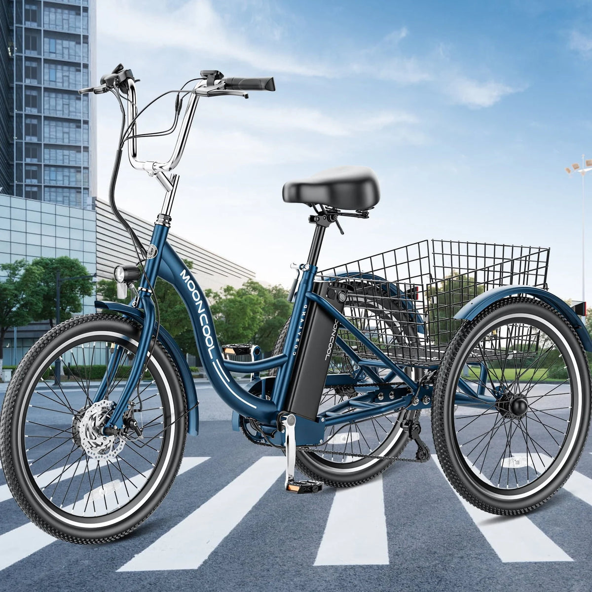 Lilypelle Electric Tricycle, 3 Wheel Motorized Bicycle, with 350W Motor 36V 10.4AH Lithium Battery UL - Product image 17