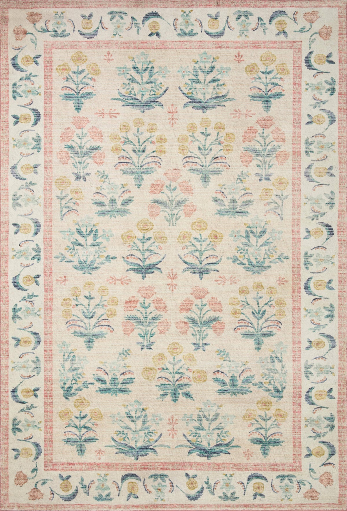 Rifle Paper Co. x Loloi Eden Mughal Rose Runner Rug - Blush