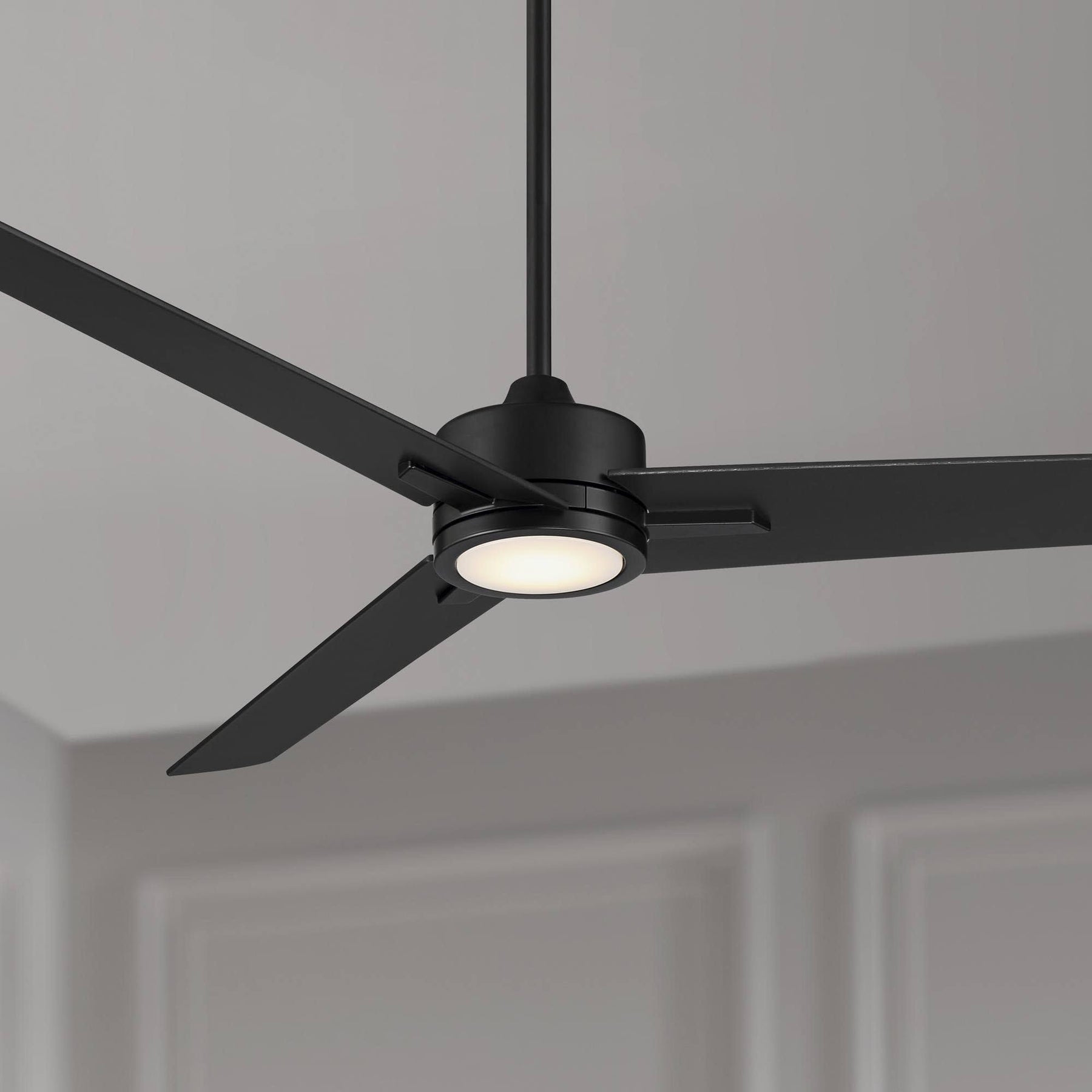 60" Casa Vieja Monte Largo Modern 3 Blade Indoor Ceiling Fan with Dimmable LED Light Remote Control Matte - Product image 1