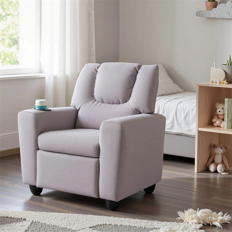 Kids Recliner Chair with Cup Holder & Side Pocket, Adjustable Toddler Lounge Sofa - Product image 82