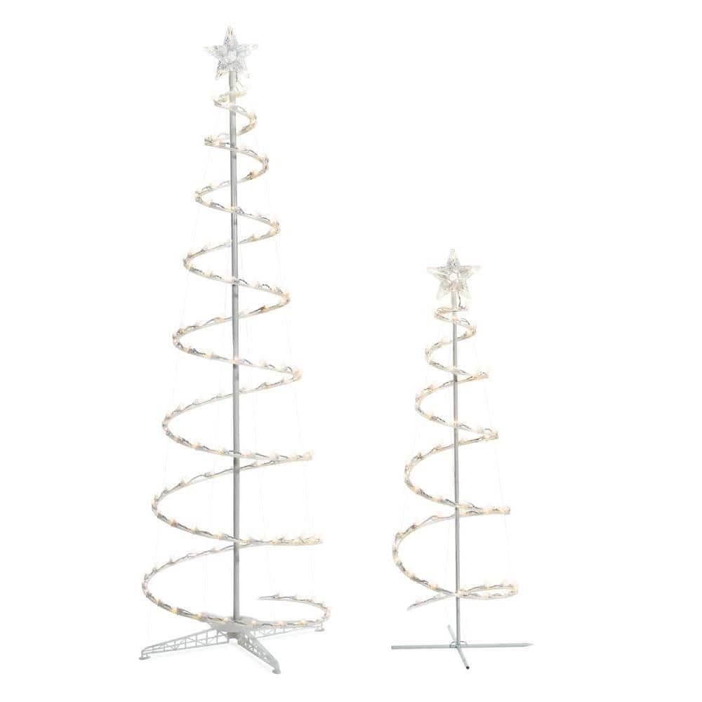 2-LED Lighted Spiral Christmas Tree Set Outdoor Lighted Holiday Decor - Product image 1