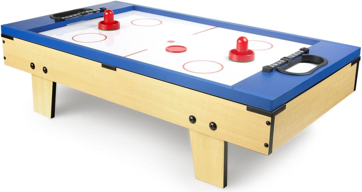Leomark Table Football Table 4 in 1 Multifunctional Football Game, Billiards, Tenis, Hockey Foosball, Table Football Wooden Table Football Game Small Size Universal