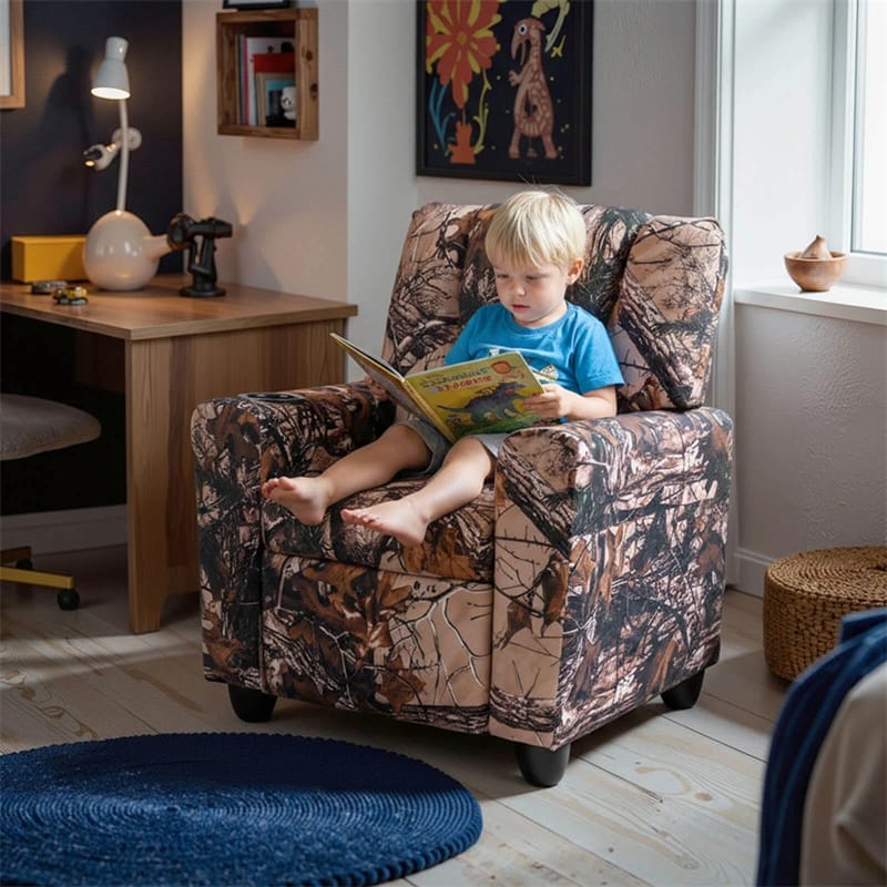Kids Recliner Chair with Cup Holder & Side Pocket, Adjustable Toddler Lounge Sofa - Product image 50