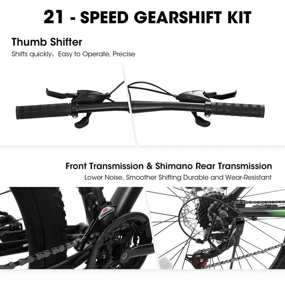 27 in Mountain Bike 21 Speed, Suspension Fork, Aluminum Frame Disc Brake - Product image 13