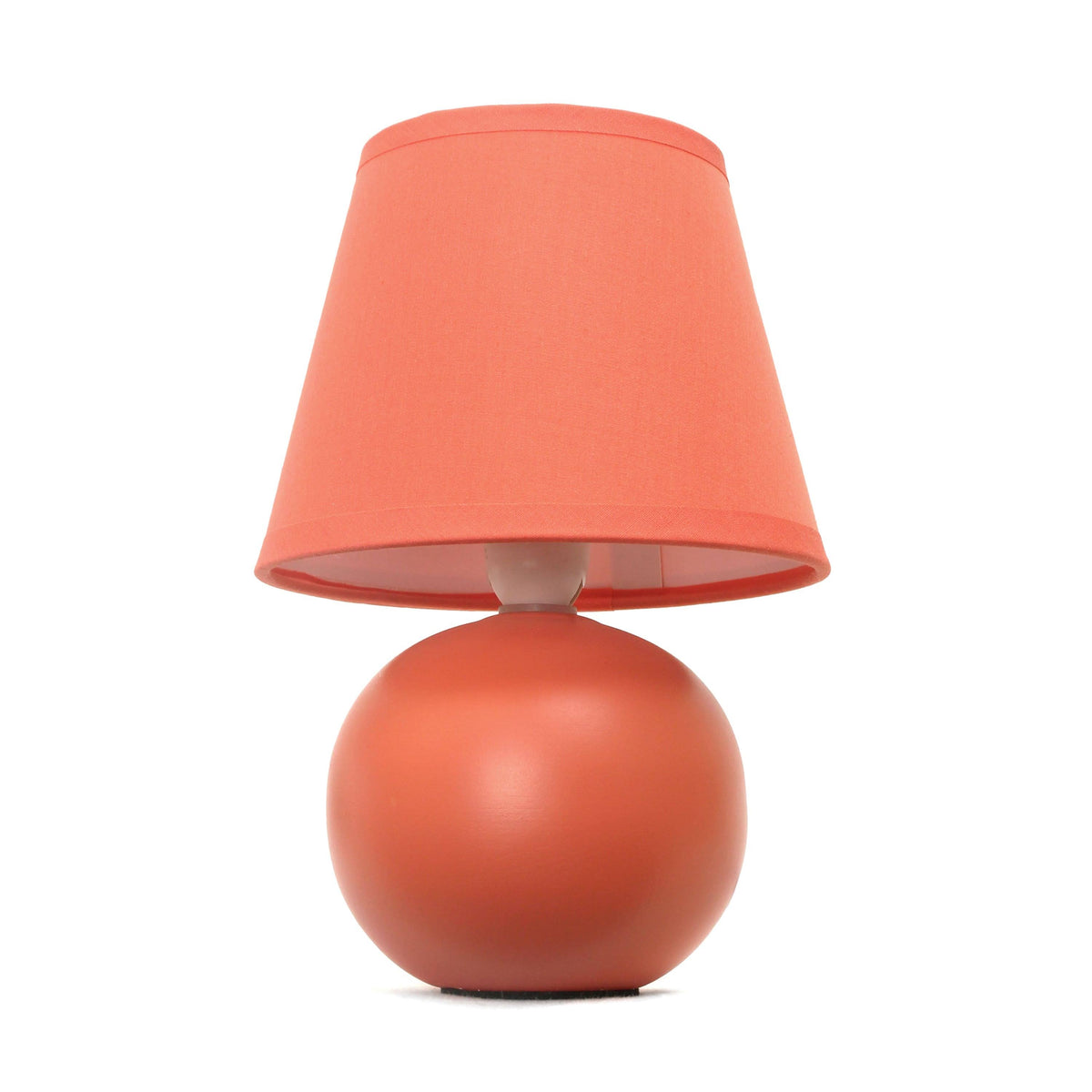 Simple Designs Orange Mini Ceramic Globe Table Lamp - Product image 1