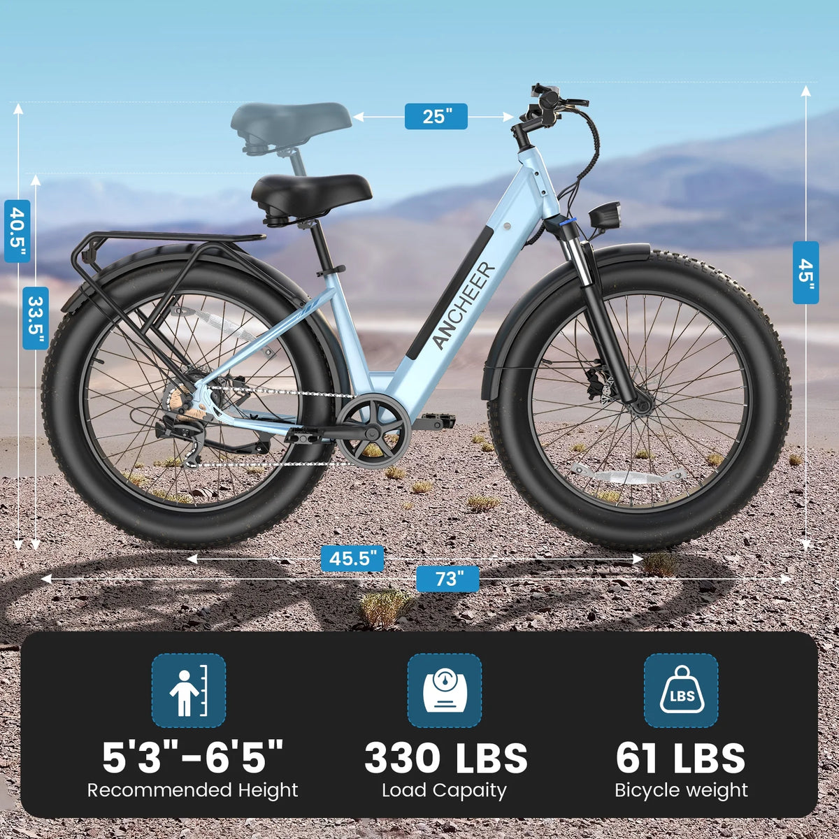 ANCHEER Electric Bike for Adults, 750W Ebike, 28MPH 60miles Electric Mountain Bike - Product image 8