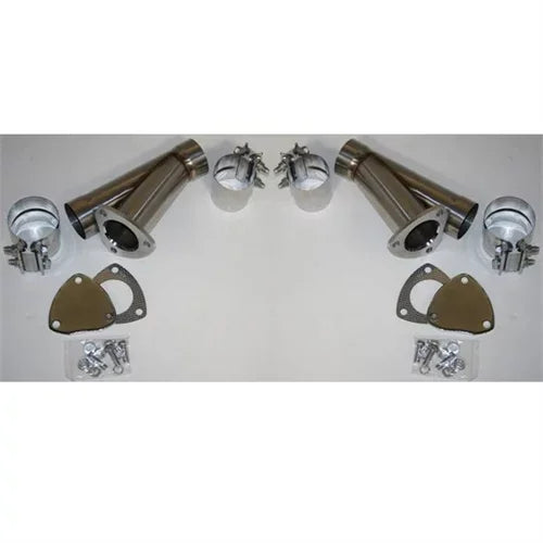 Granatelli Manual Exhaust Cutouts - Stainless Steel - Slip Fit 305525D