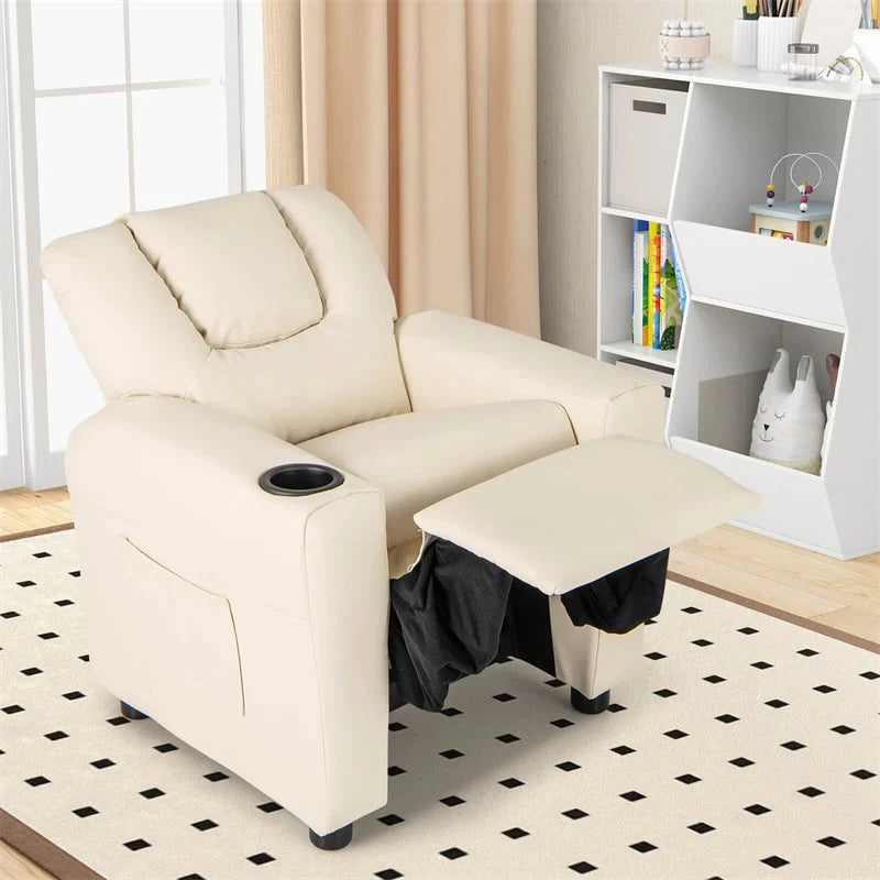 Kids Recliner Chair with Cup Holder & Side Pocket, Adjustable Toddler Lounge Sofa - Product image 33