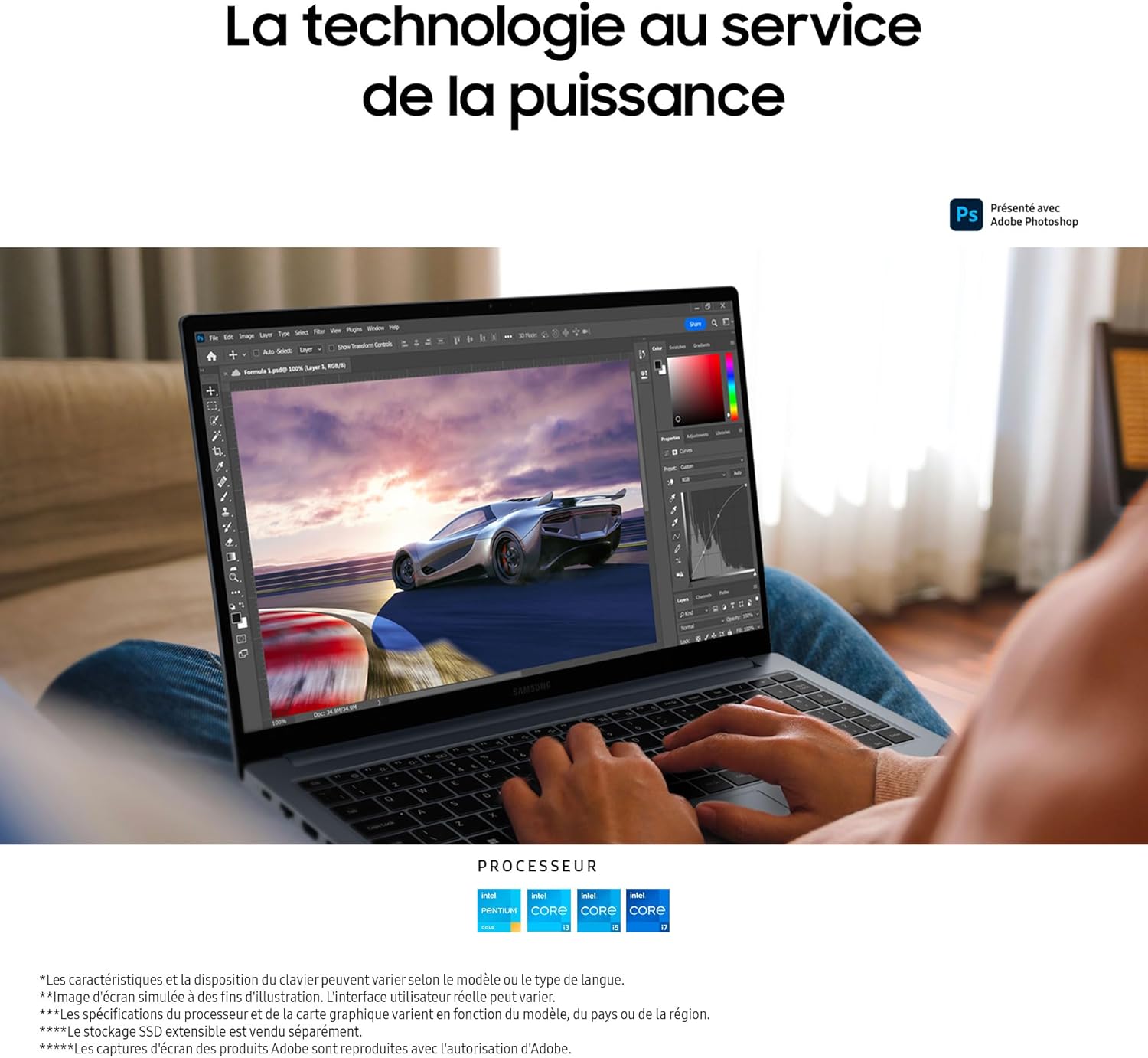 Galaxy Book4 Laptop 15.6'' Intel Core i5 8GB RAM 256GB SSD AZERTY FR Keyboard Gray Windows 11 Home
