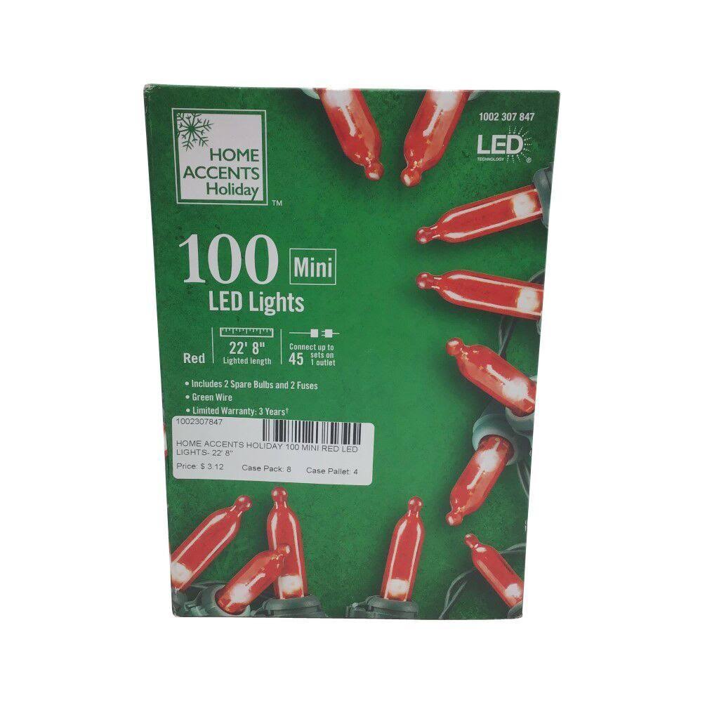 Home Accents Holiday 100L Red Mini LED Lights - Product image 1