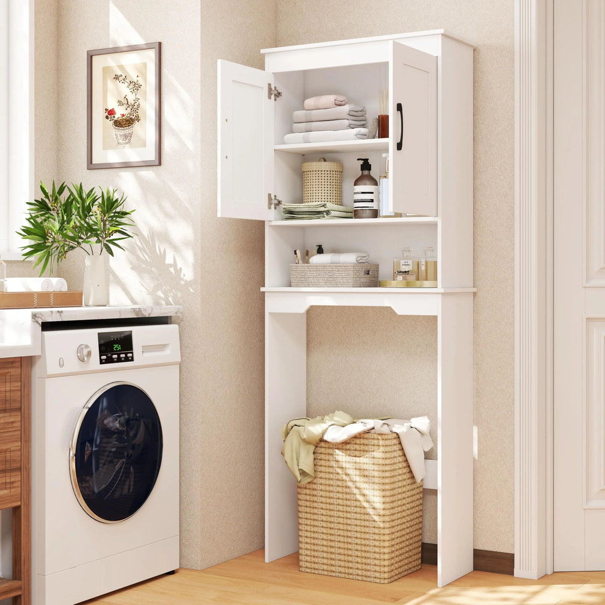 Tangkula Over Toilet Space Saver Bathroom Organizer with Storage Cabinet - Product image 3
