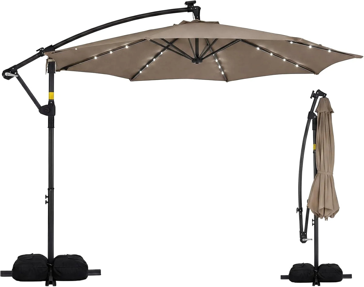 Tangkula 10ft Solar Patio Umbrella with Base Included - Product image 13
