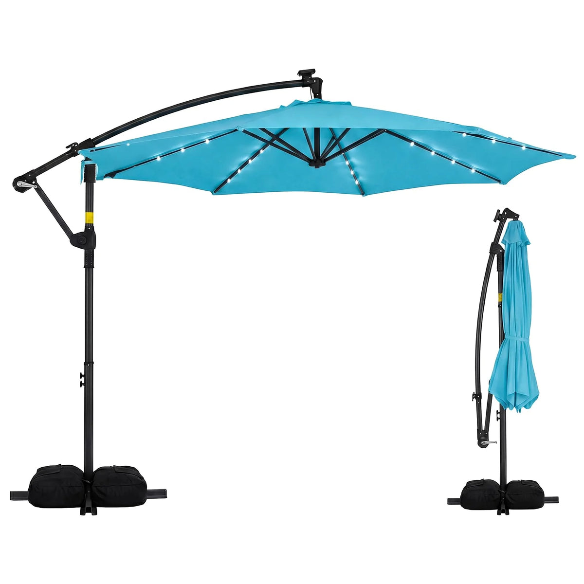 Tangkula 10ft Solar Patio Umbrella with Base Included - Product image 11
