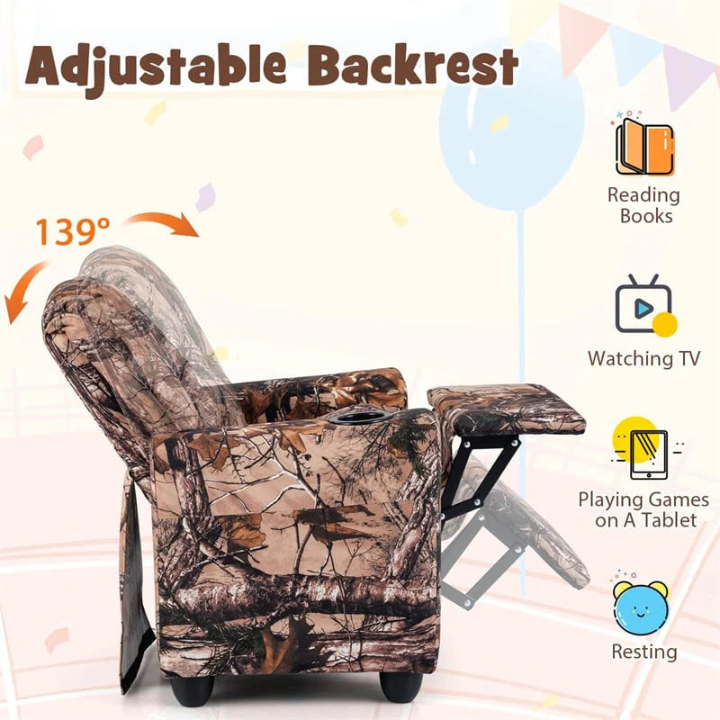 Kids Recliner Chair with Cup Holder & Side Pocket, Adjustable Toddler Lounge Sofa - Product image 52