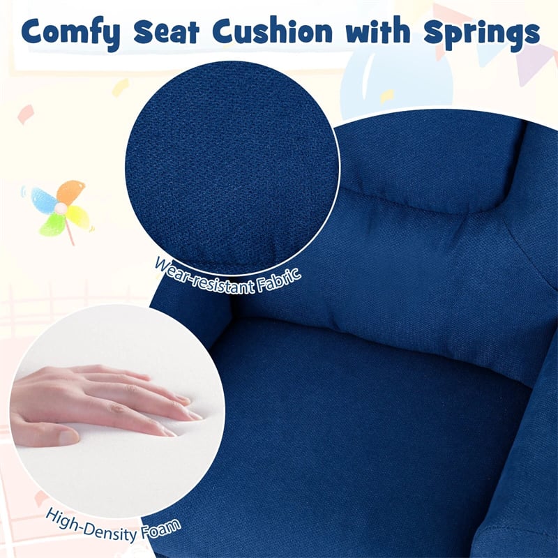 Kids Recliner Chair with Cup Holder & Side Pocket, Adjustable Toddler Lounge Sofa - Product image 93