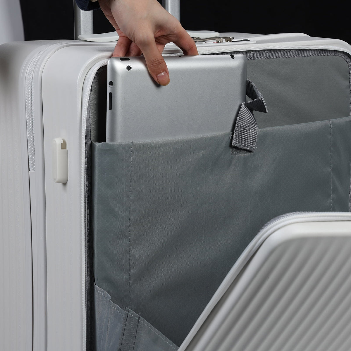 24 in Checked Luggage with Front Pocket, USB Charging Port, Built - in Lock Carry on Suitcase - Product image 7