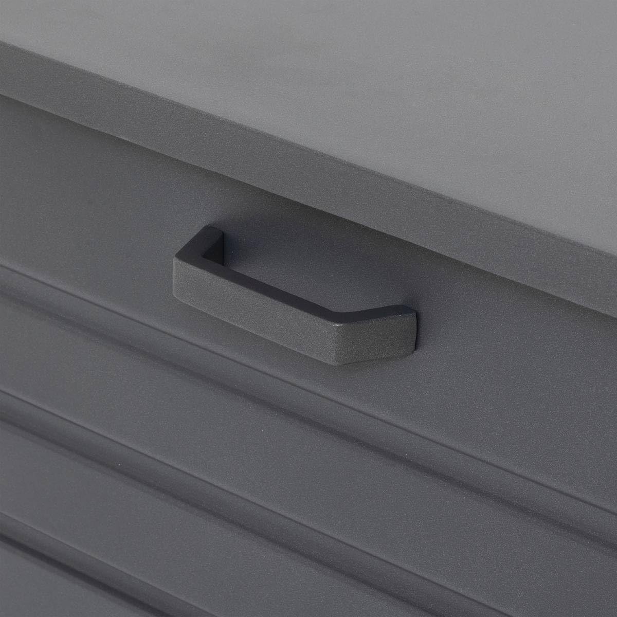 Hespéride - Menango graphite storage box 195 x 96 x 108 cm in epoxy treated aluminum