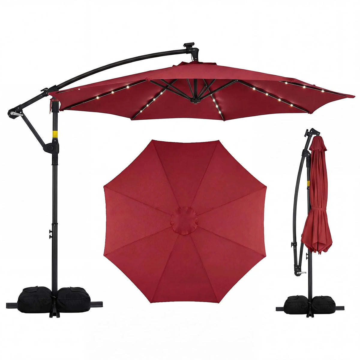 Tangkula 10ft Solar Patio Umbrella with Base Included - Product image 1