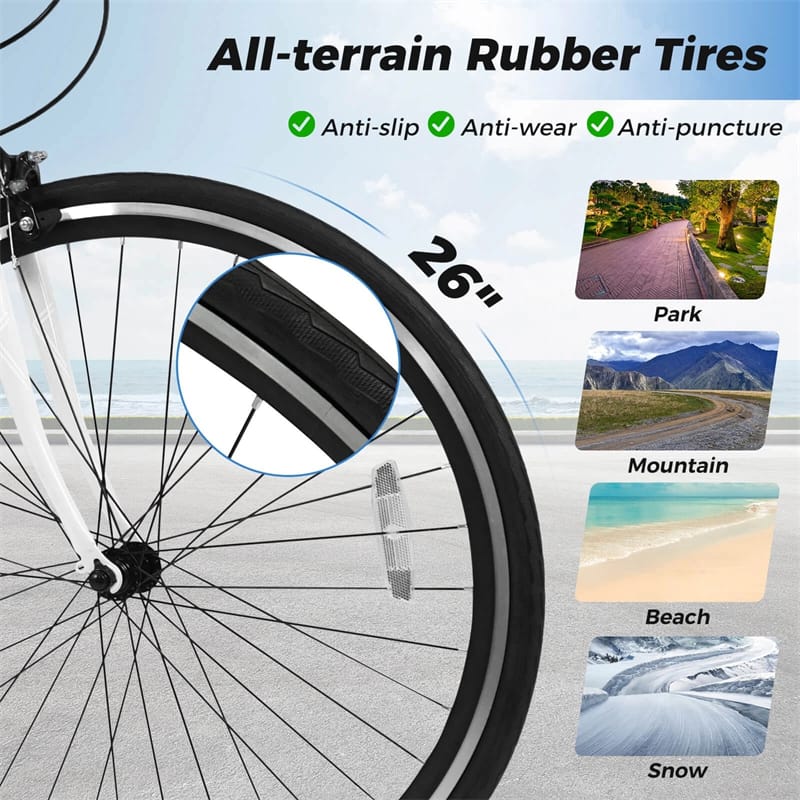 26" Mountain Bike 6-Speed Drivetrain Cycling Bicycle with Dual C-Brakes - Product image 19