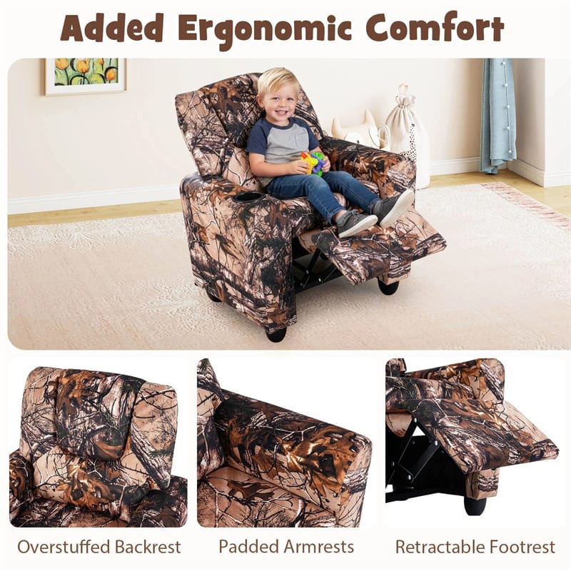 Kids Recliner Chair with Cup Holder & Side Pocket, Adjustable Toddler Lounge Sofa - Product image 56