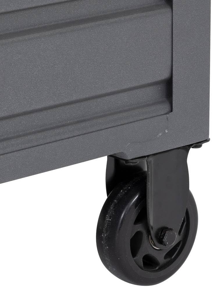 Hespéride - Menango graphite storage box 195 x 96 x 108 cm in epoxy treated aluminum