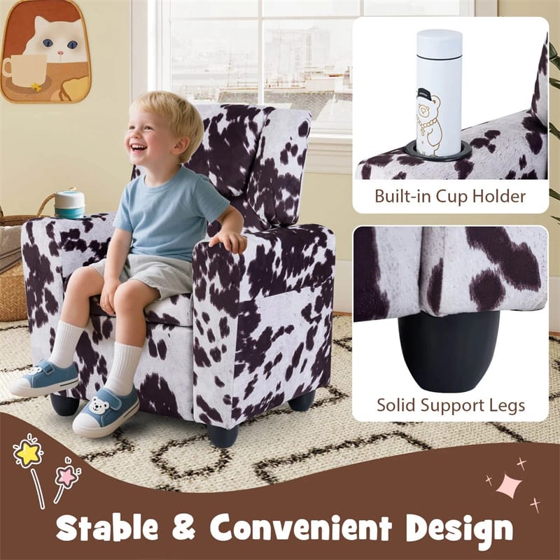 Kids Recliner Chair with Cup Holder & Side Pocket, Adjustable Toddler Lounge Sofa - Product image 63
