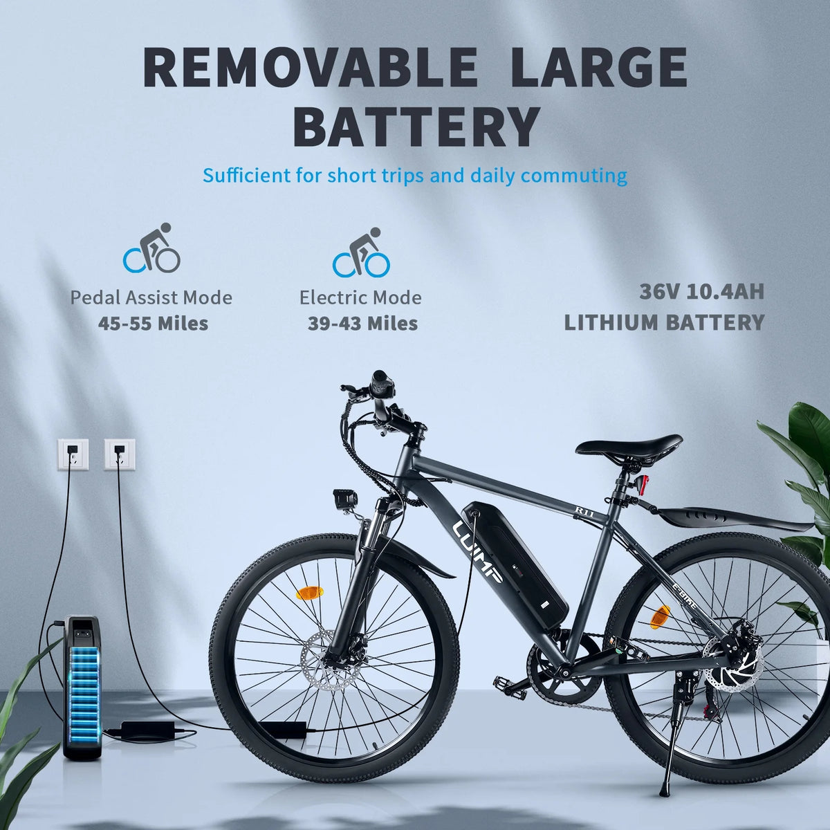 Hipatoo 26" Electric Bike 500W 20MPH E - Bike, 36V 10.4ah Battery, Ebike for Adults, E Bike UL2849 - Product image 6