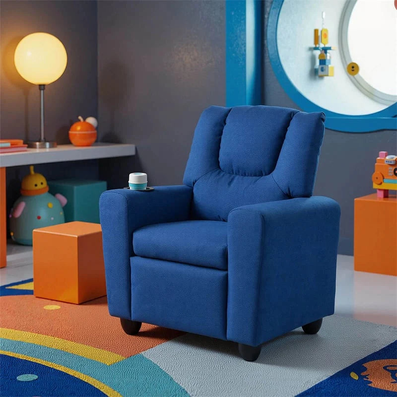 Kids Recliner Chair with Cup Holder & Side Pocket, Adjustable Toddler Lounge Sofa - Product image 96