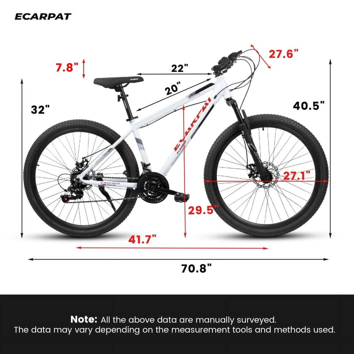 27 in Mountain Bike 21 Speed, Suspension Fork, Aluminum Frame Disc Brake - Product image 8