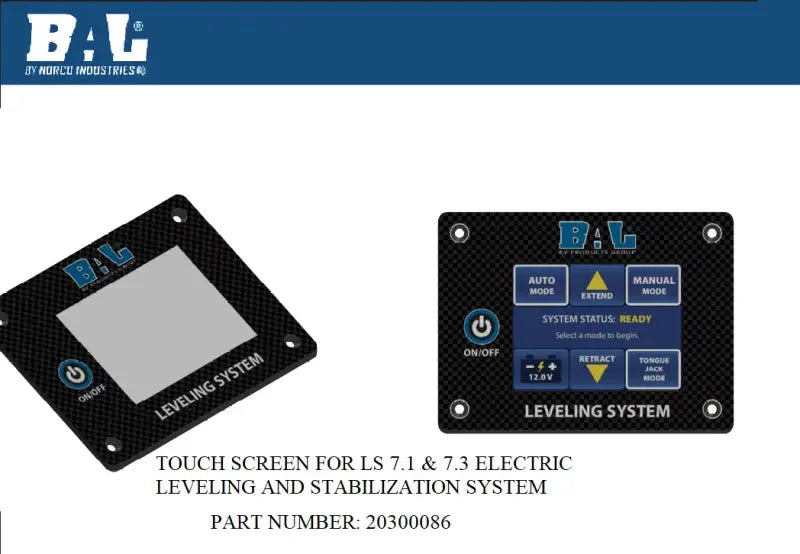 BAL 20300086 Touch Screen Leveling Tt (9An12)