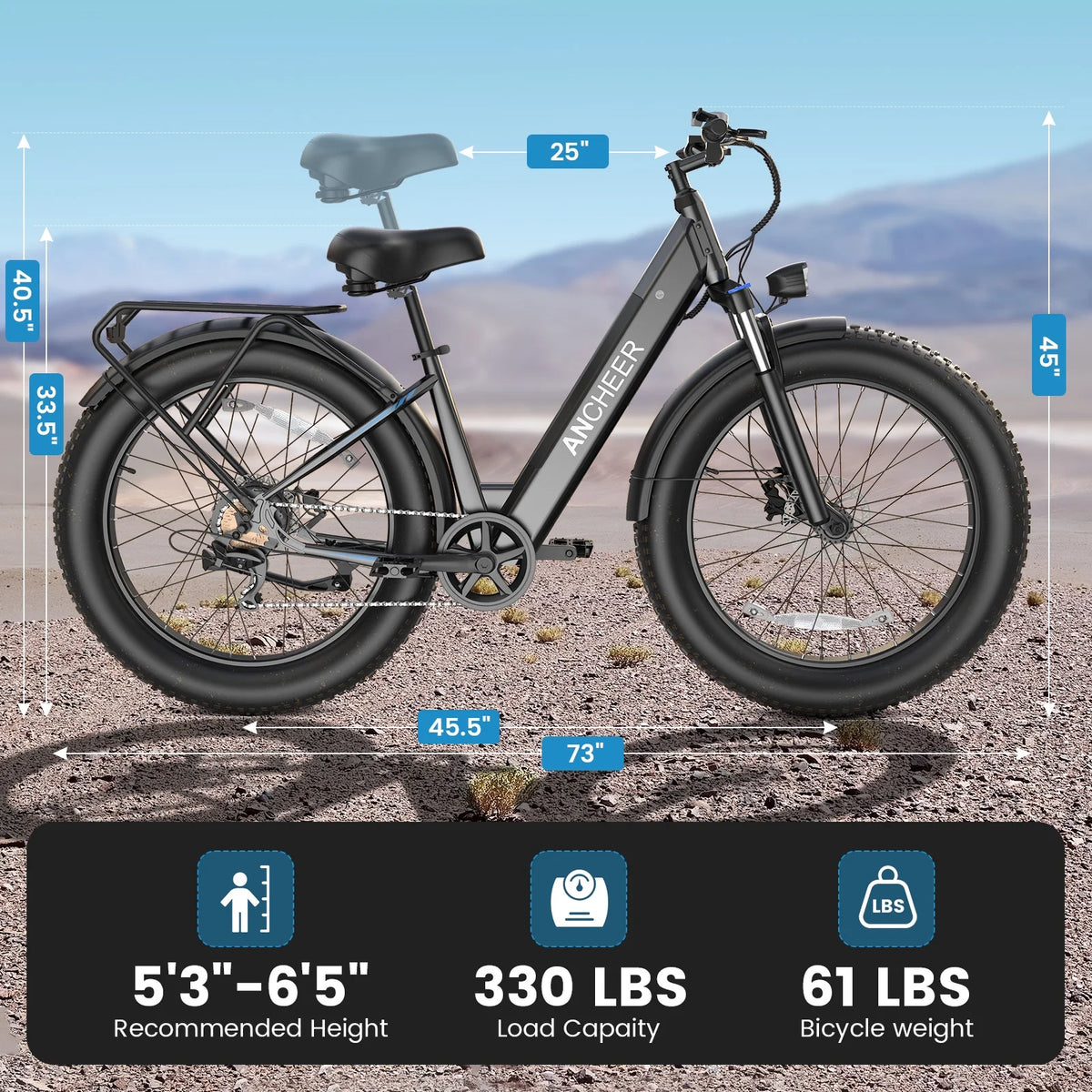 ANCHEER Electric Bike for Adults, 750W Ebike, 28MPH 60miles Electric Mountain Bike - Product image 25