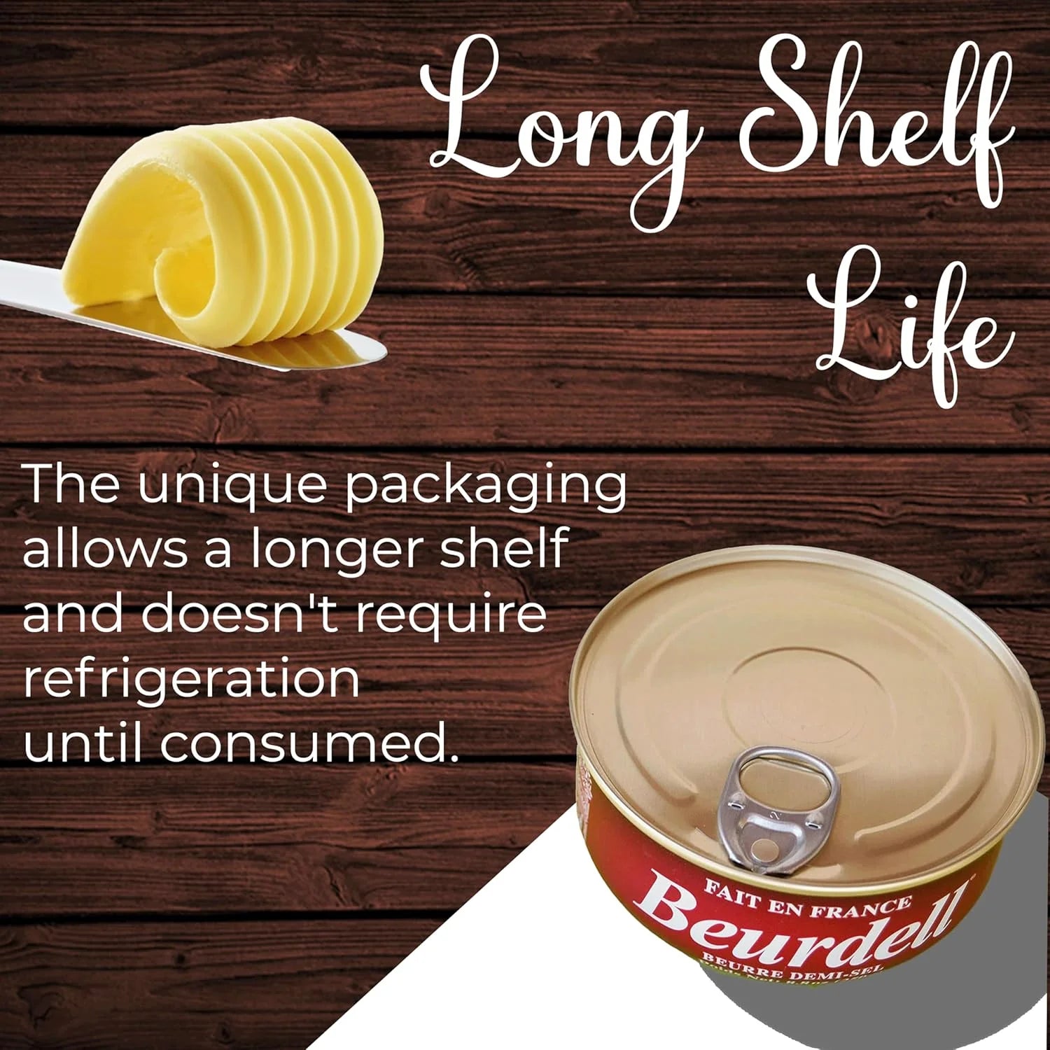 Beurdell Canned French Butter - 100% Natural Salted Pasteurized Real Butter - Product image 6