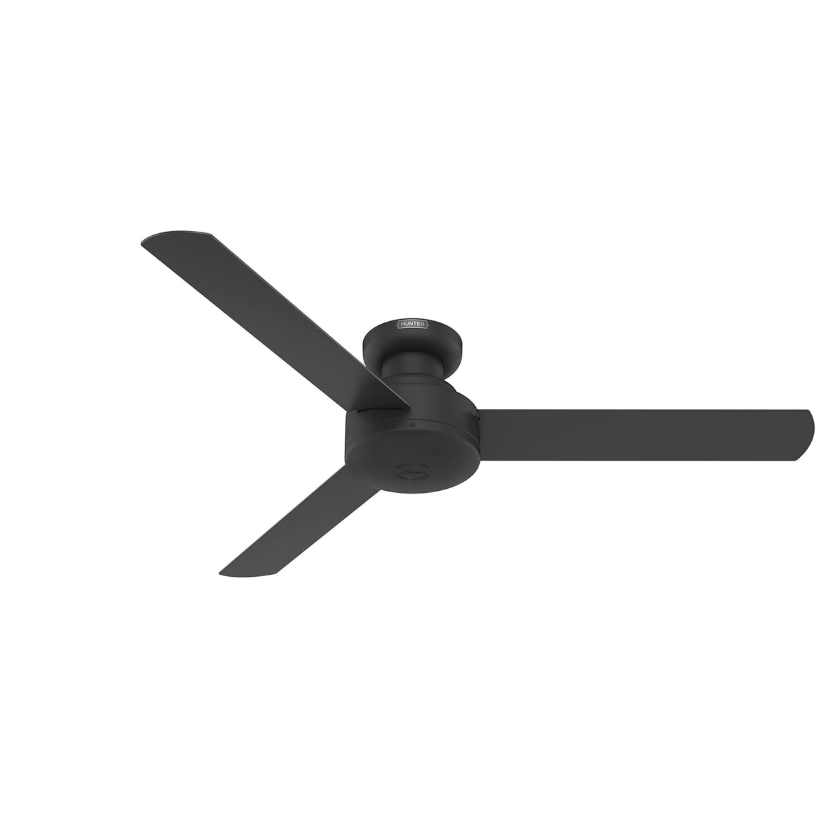 Hunter 52407 52 in. Presto Matte Black Low Profile Ceiling Fan & Wall Control - Product image 1