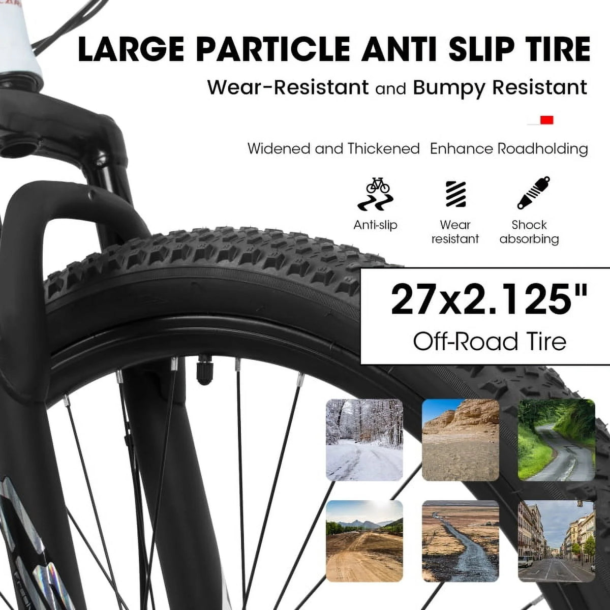 27 in Mountain Bike 21 Speed, Suspension Fork, Aluminum Frame Disc Brake - Product image 6