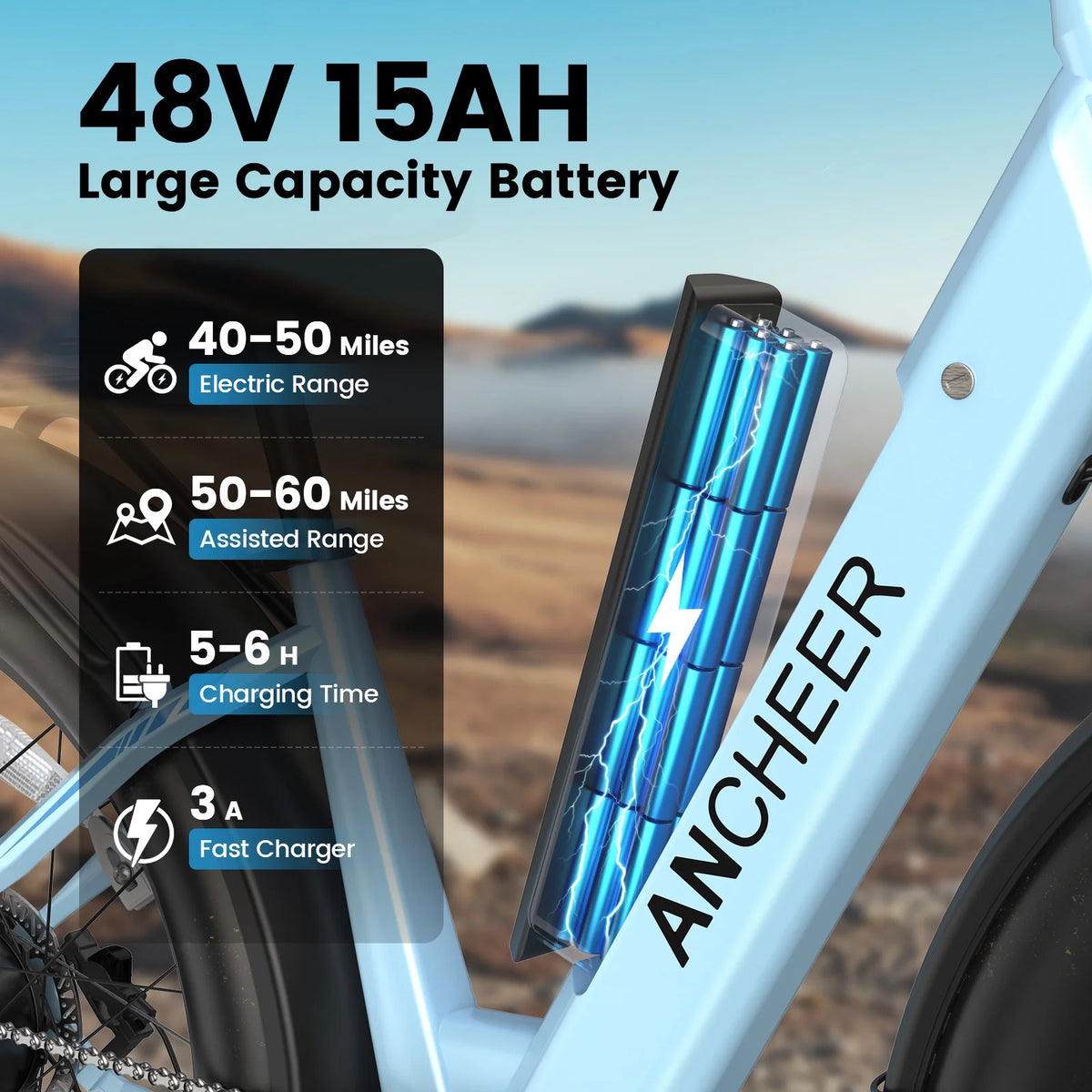 ANCHEER Electric Bike for Adults, 750W Ebike, 28MPH 60miles Electric Mountain Bike - Product image 10