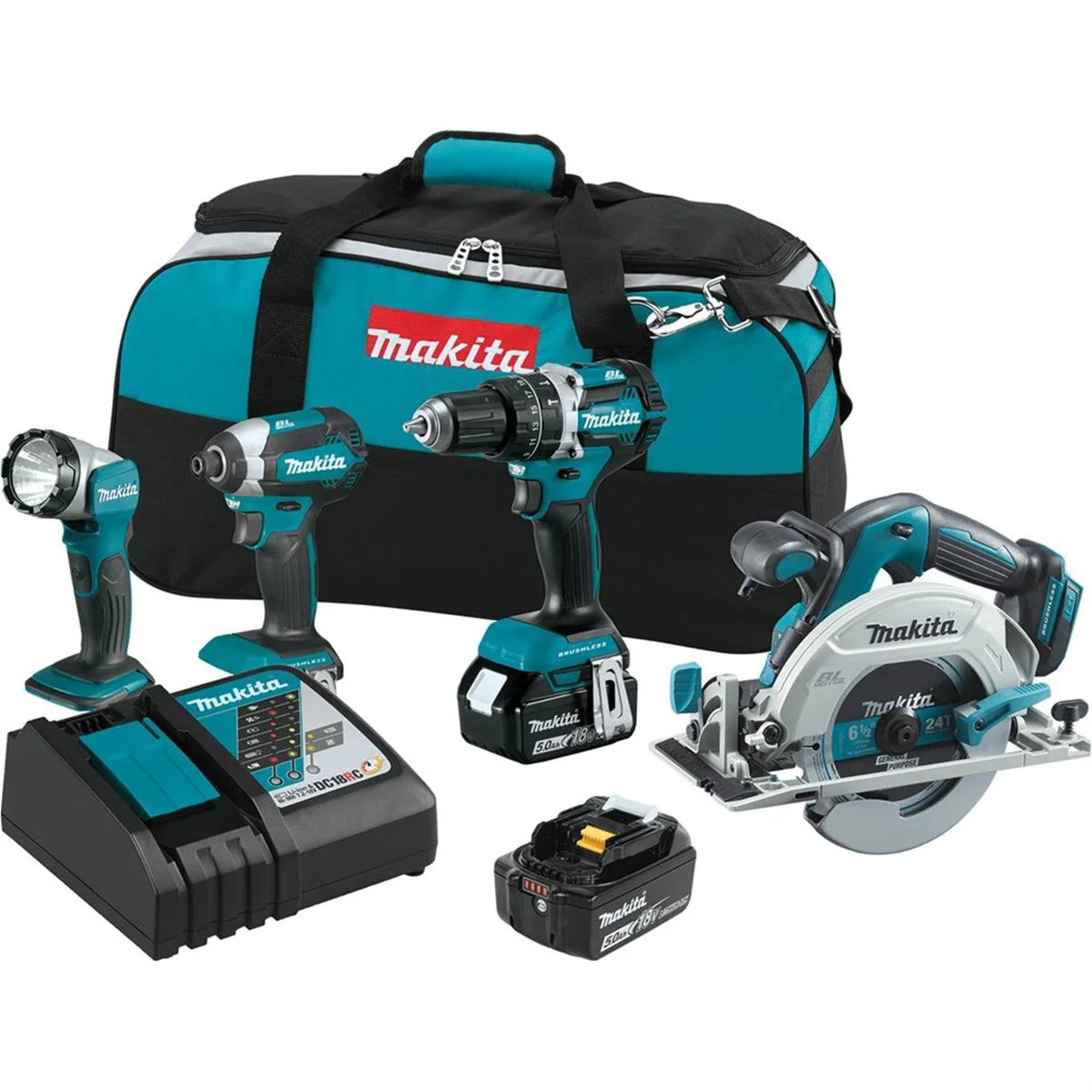 Makita 18V LXT Lithium - Ion 4 - Pc. Combo Kit (5.0ah) - Product image 2