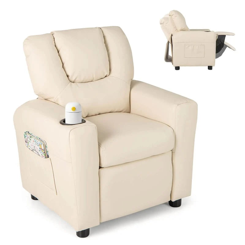 Kids Recliner Chair with Cup Holder & Side Pocket, Adjustable Toddler Lounge Sofa - Product image 31