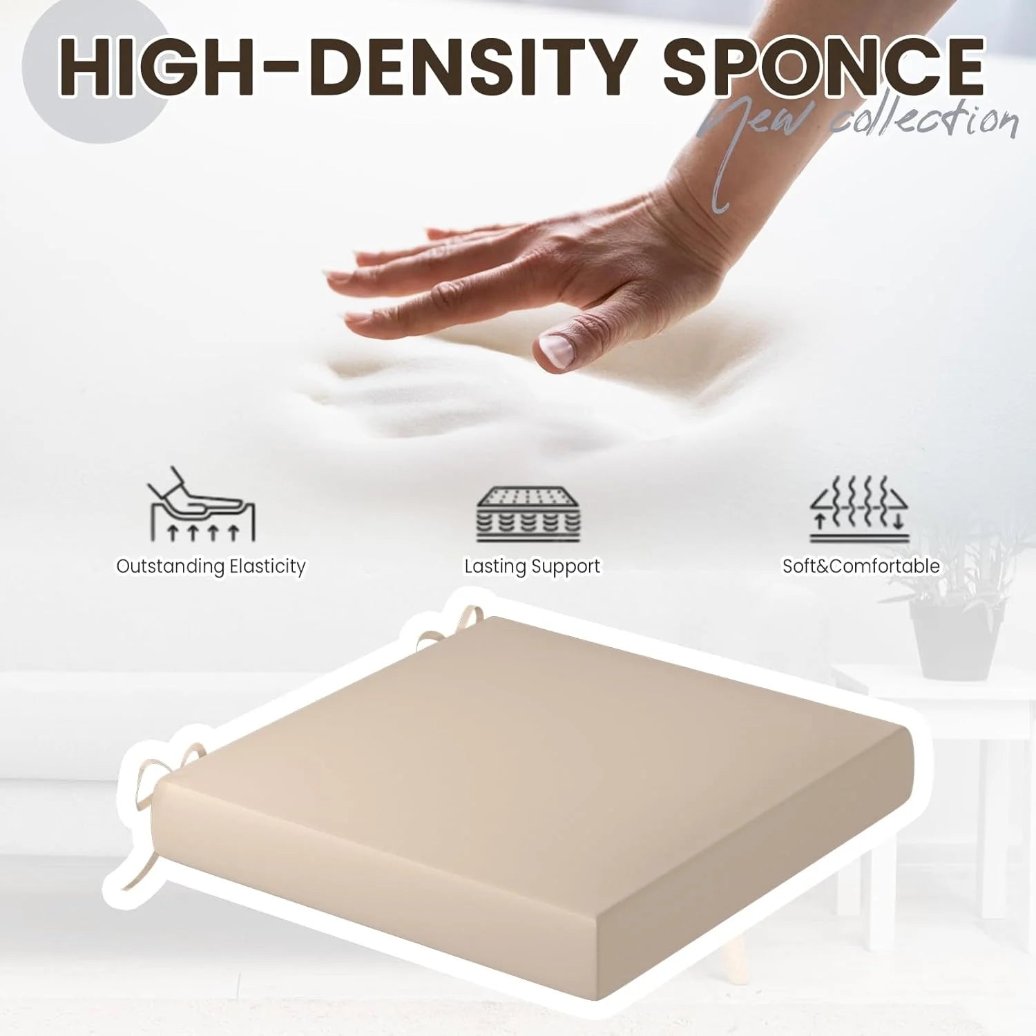 AECOJOY Outdoor Chair Cushions, 19 x 19 x 3 Inch Seat Cushions for Patio Furniture - Product image 14