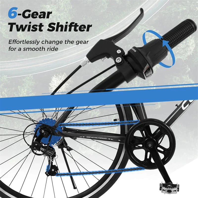 26" Mountain Bike 6-Speed Drivetrain Cycling Bicycle with Dual C-Brakes - Product image 8