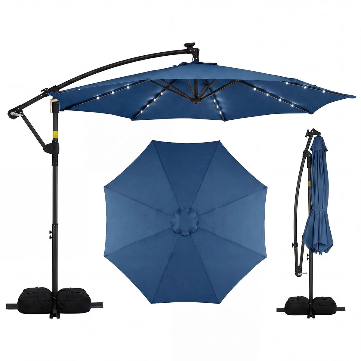 Tangkula 10ft Solar Patio Umbrella with Base Included - Product image 10