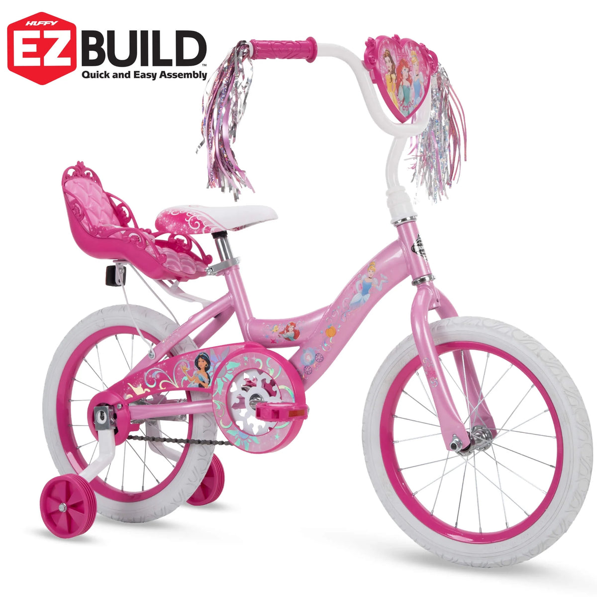 Princess Girls' 16" Sidewalk Bike with Training - Wheels by Huffy, Pink - Product image 3