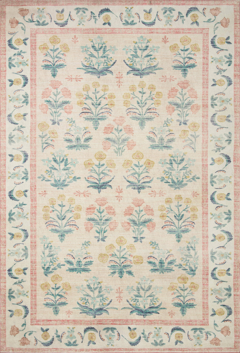 Rifle Paper Co. x Loloi Eden Mughal Rose Runner Rug - Blush