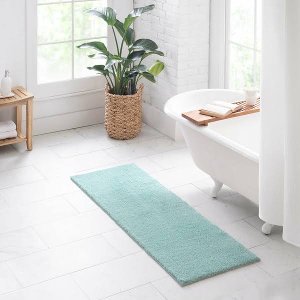 Better Homes & Gardens Ultra Soft Polyester Bath Runner Rug - Aquifer - 20 x 60 in - Product image 1