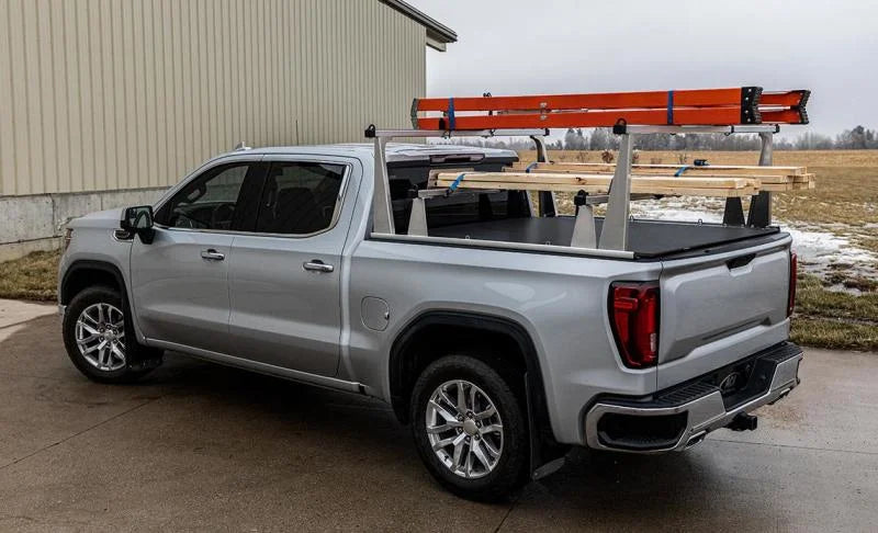 Access 4005595 - ADARAC Aluminum Uprights 24in Vert Pro Kit (2 Uprights w/1 66in Cross Bar) Silvr Truck Rack