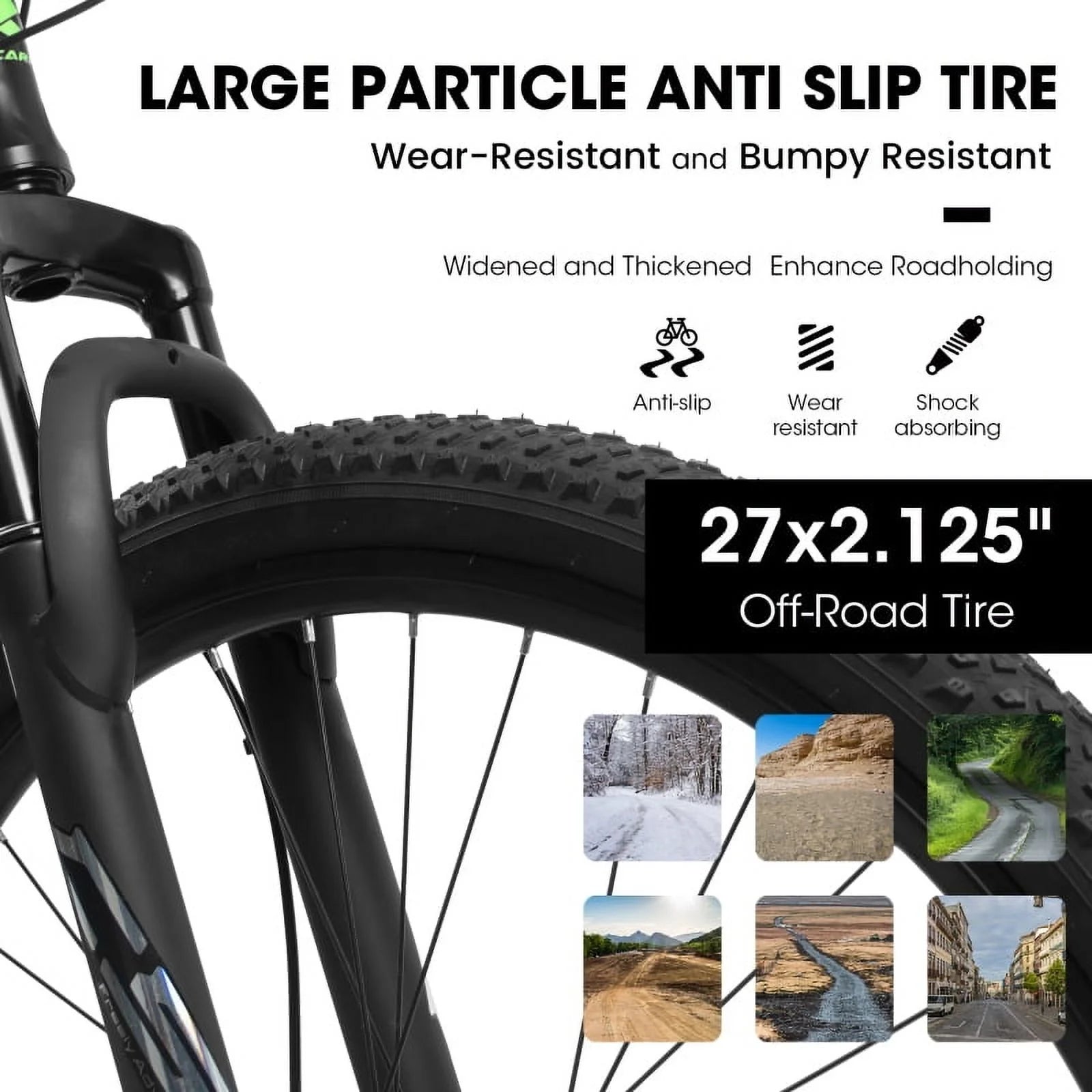 27 in Mountain Bike 21 Speed, Suspension Fork, Aluminum Frame Disc Brake - Product image 12