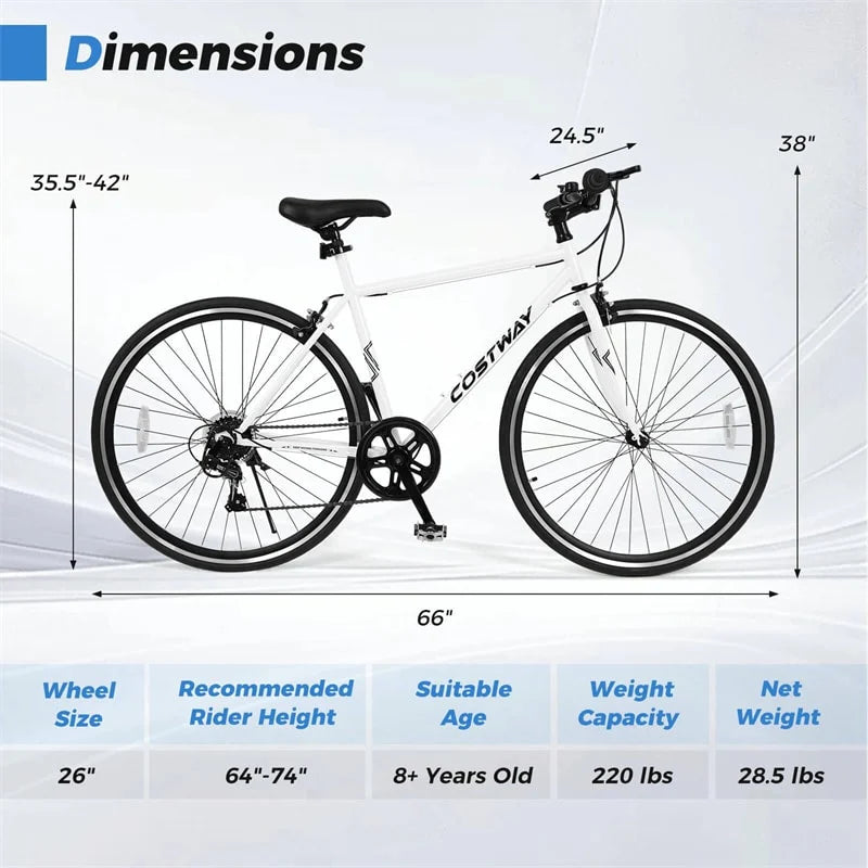 26" Mountain Bike 6-Speed Drivetrain Cycling Bicycle with Dual C-Brakes - Product image 14