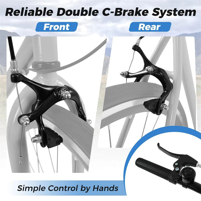 26" Mountain Bike 6-Speed Drivetrain Cycling Bicycle with Dual C-Brakes - Product image 35