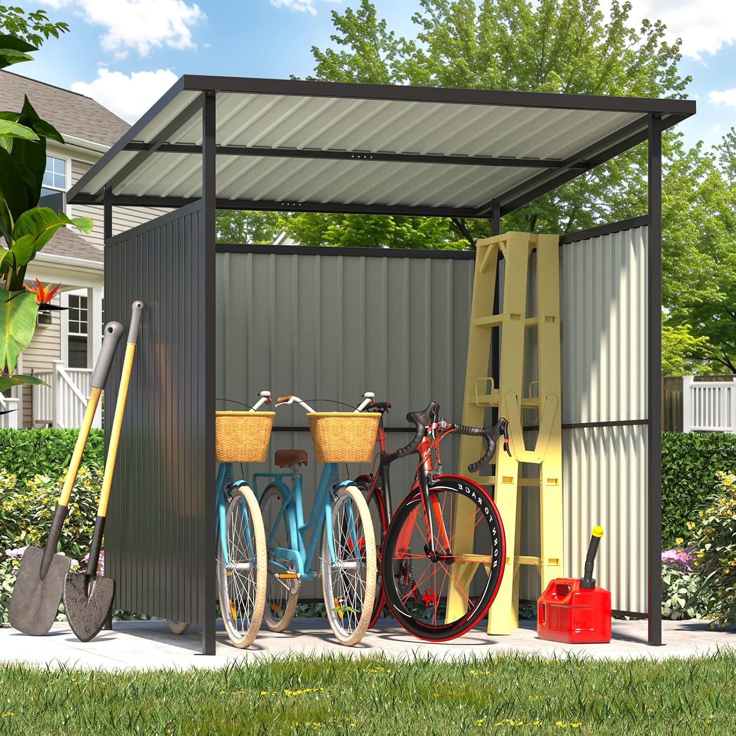 AECOJOY 6' x 6' Gazebo Outdoor Pergola for Patio, Small Lean to Hardtop Grill Gazebo - Product image 4