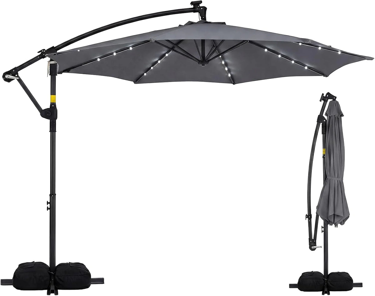 Tangkula 10ft Solar Patio Umbrella with Base Included - Product image 14