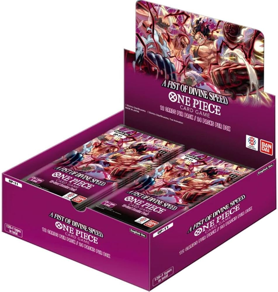Bandai TCG One Piece: A Fist of Divine Speed ​​(OP-11) Booster Display - Collectible Card Game Ages 6 and Up - 2 Players - 15 Minutes or More Play Time